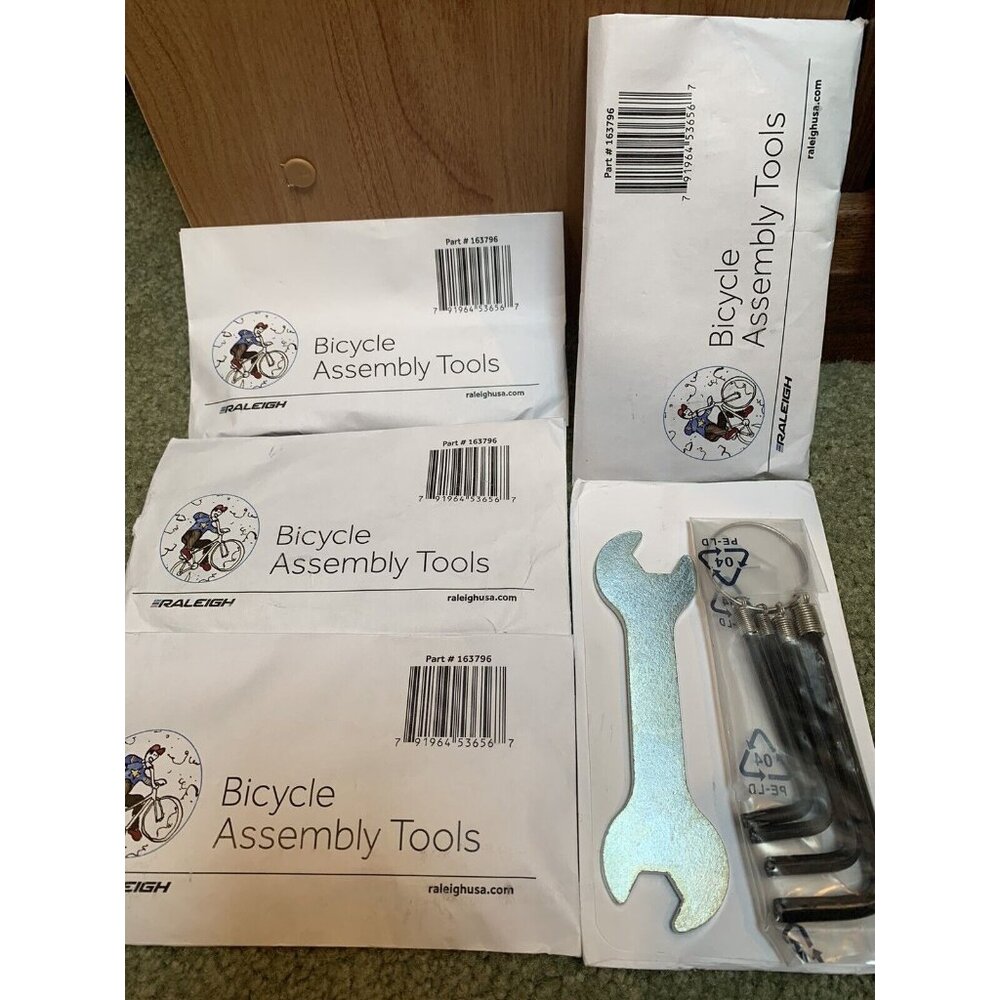 5 New! Raleigh Bicycle Portable Bike 5 Piece Repair Kit Tool Set  Allen Wrenches
